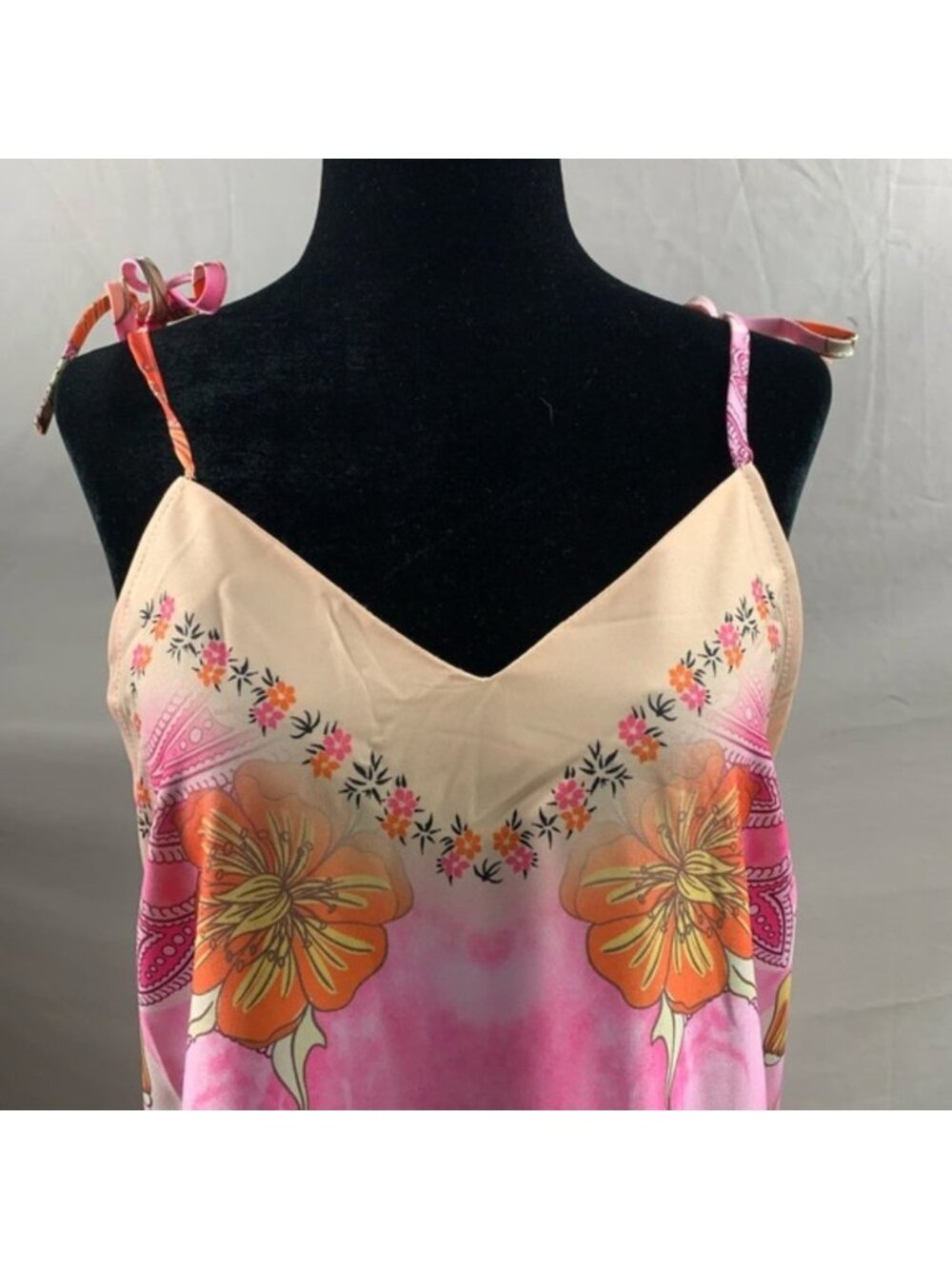 Floral Print Tie Shoulder Cami Dress - Picture 6 of 7